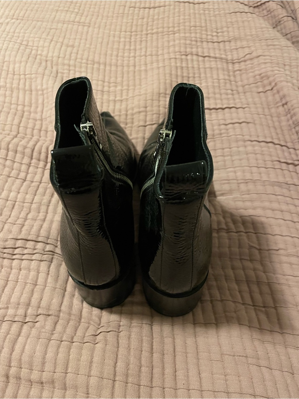 Everlane Pebbled Black Patent Leather The Boss Ankle Boots 8.5 View 5